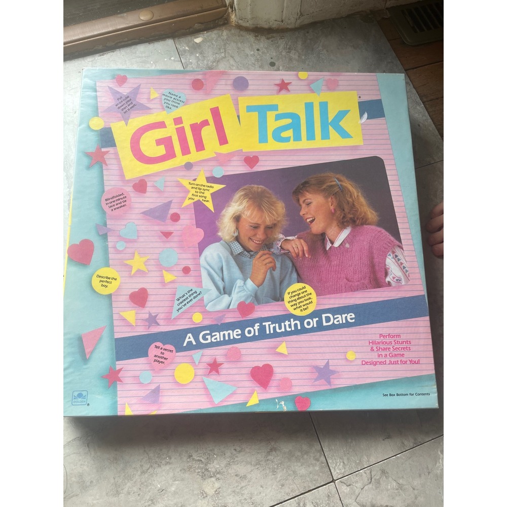 Vintage 1988 Girl Talk Board Game Golden A Game of Truth or Dare Retro 80s
